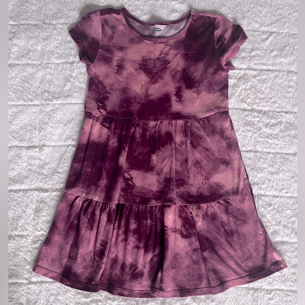 Stylish Kids Dress in Pink Tie-Dye